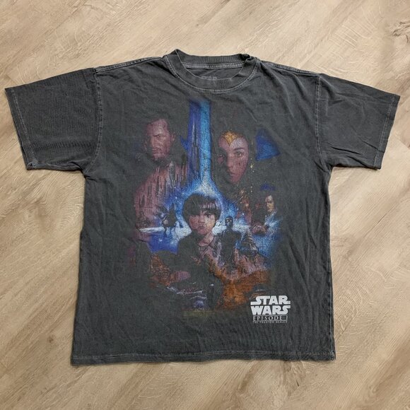 Star Wars Episode 1 The Phantom Menace Oversized T-Shirt Men's Medium M Washed - Picture 1 of 6